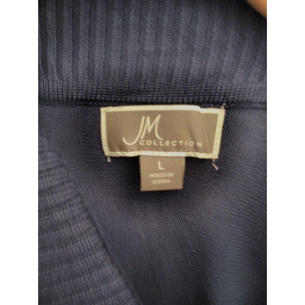 JM Collection Turtle Neck Laced Collar Sweater - Picture 2 of 5